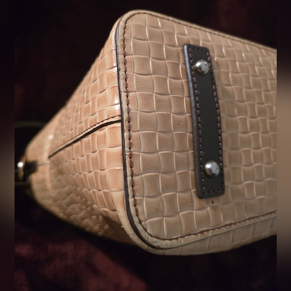 Dooney & Bourke Tan Woven Leather Tote - Picture 7 of 16